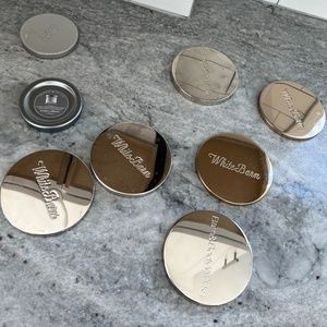 NEW BATH & BODY WORKS 8 Lot Some 3-Wick Assorted Mixed Design Candle Lid Top Lot